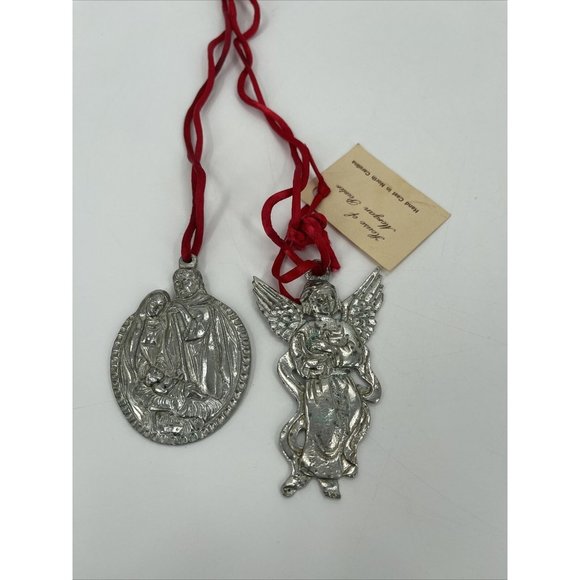 House Of Morgan Pewter Other - House Of Morgan Pewter Christmas Ornaments Hand Cast In North Carolina Set of 2